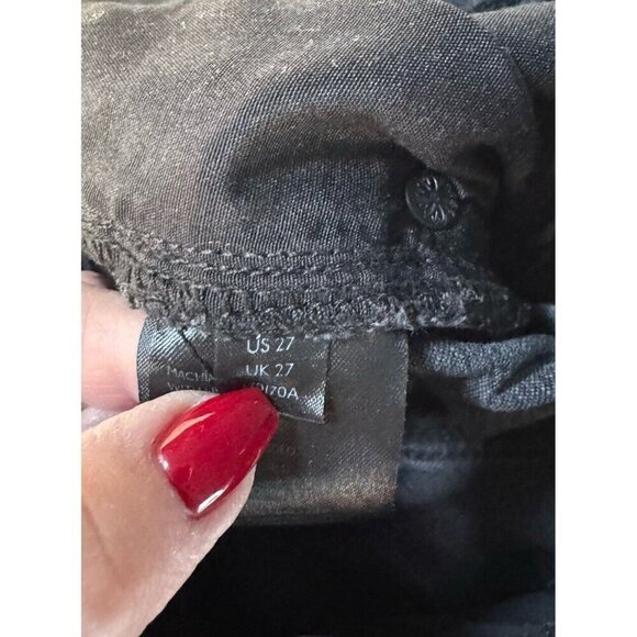 We The Free Women’s Sz 27 Black Multi Seam Straight Leg Denim Jeans - Picture 5 of 9